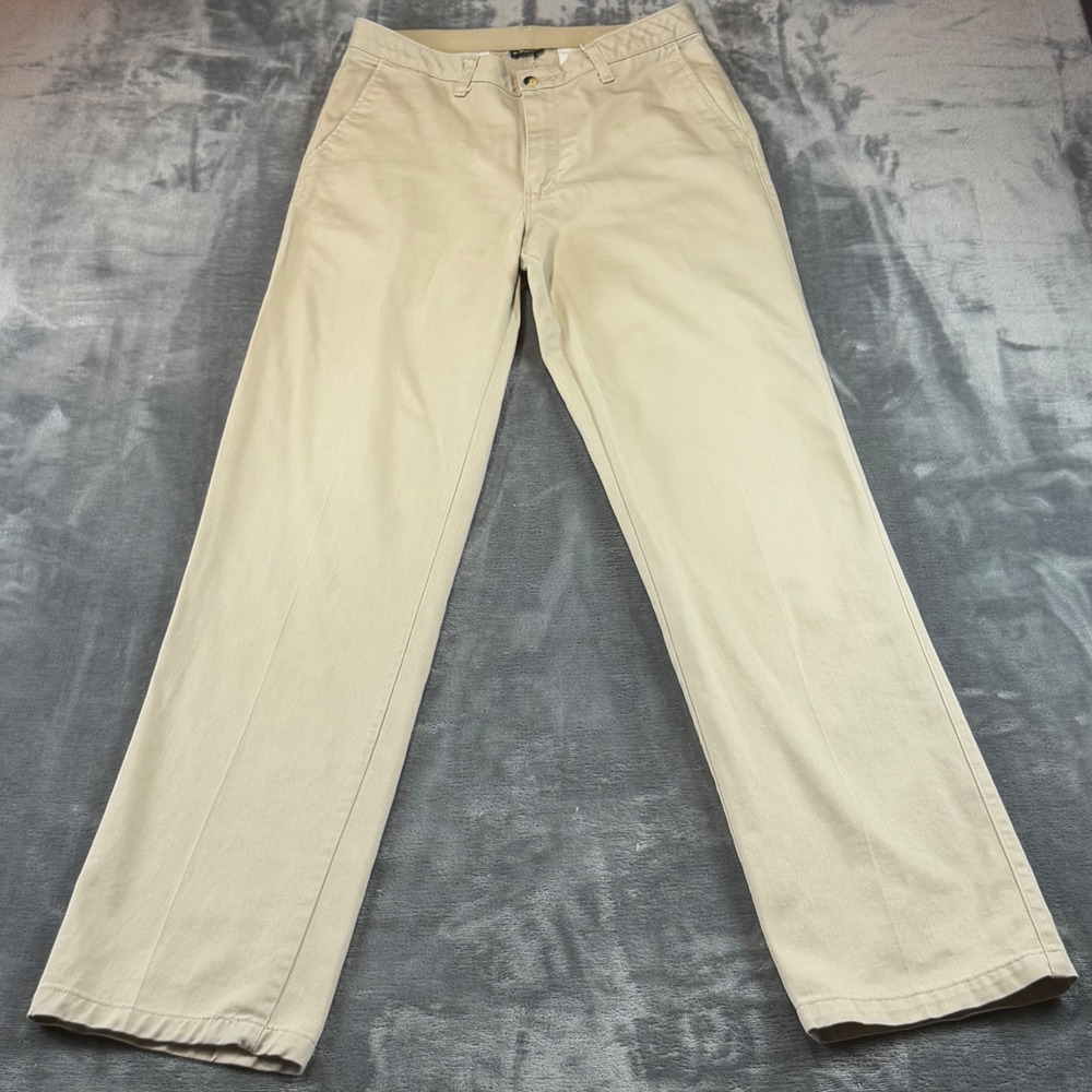 Wrangler Riata Mens Khaki Tan Chino Pants 31x36 00094KH Flat Front Cotton